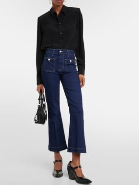 VERONICA BEARD Carson cropped flared jeans